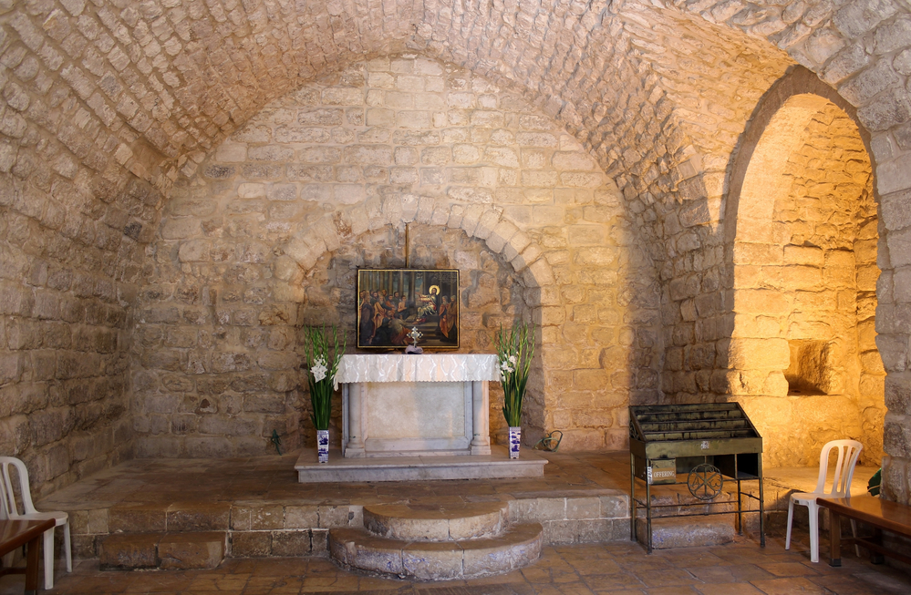 The synagogue church in Nazareth old city, Israel