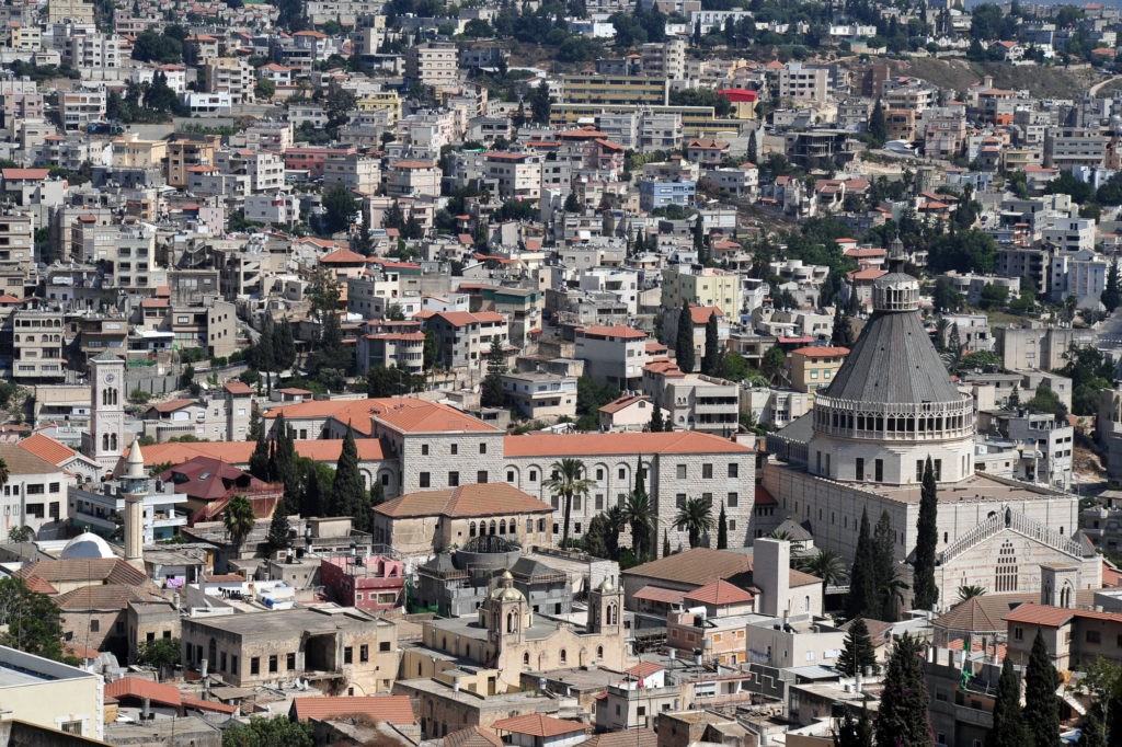 General view of Nazareth, Israel.